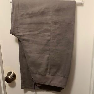 Eileen Fisher Gray Linen Pants - L